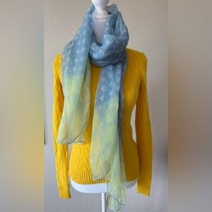 LANCEL 100% silk elegant Patterned Scarf